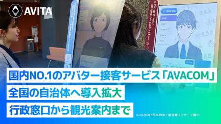 国内No.1のアバター接客サービス「AVACOM」全国の自治
