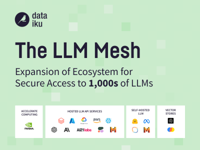 DataikuがLLMメッシュを拡大し、クラウドとAIプレイヤ
