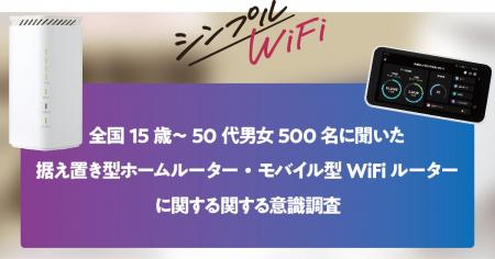 シンプルWiFi｜全国15歳～50代男女500名に聞いた「据