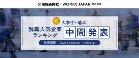 [速報] 26卒学生が選ぶ就職人気企業ランキング中間発