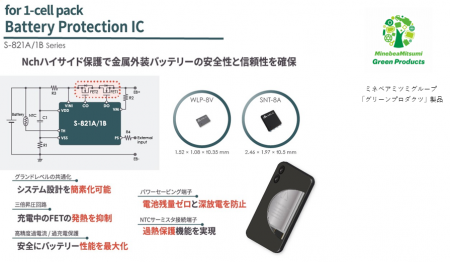 スマホ、ウェアラブル機器向け1セルバッテリー保utf-8