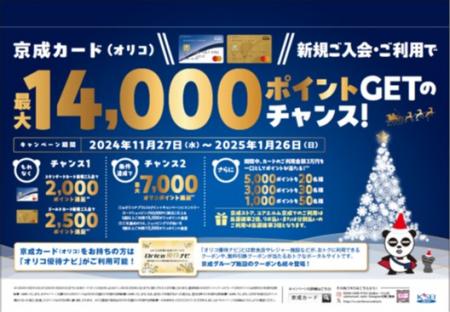 最大14,000ポイント獲得のチャンス　京成カード(utf-8