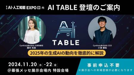 AI・人工知能 EXPOで開催「AI Table」にCynthialy代表