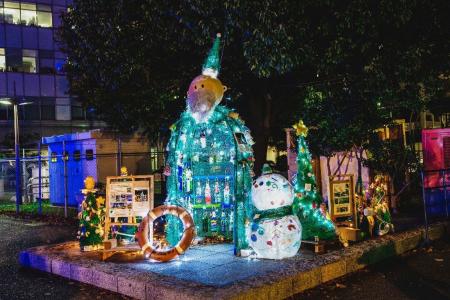 福岡県事業：海岸漂着物を使ったアート作品の完成披露