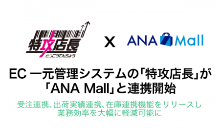 EC一元管理システムの「特攻店長」が「ANA Mall」と連