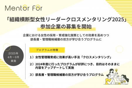 「組織横断型女性リーダークロスメンタリング2025」参