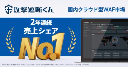 サイバーセキュリティクラウドが
2年連続売上シutf-8