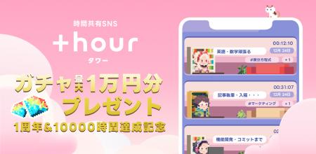 時間管理SNS『+hour（タワー）』1周年＆累計記録utf-8