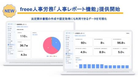 freee人事労務、「人事レポート機能」の提供を開始