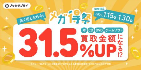 メガ得祭突入！買取金額31.5%UPの衝撃！