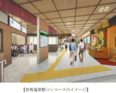 有馬温泉駅の再整備工事が竣工し、2月6日に供用utf-8