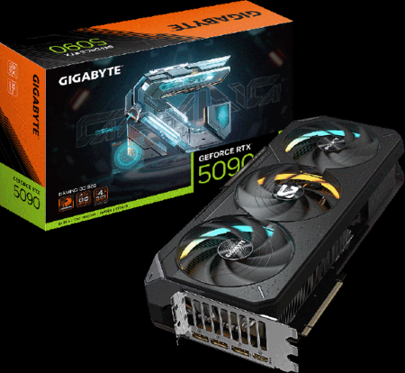 GIGABYTEから、GeForce RTX 5090、RTX 5080搭載グラフ