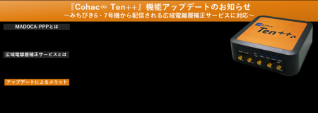 高精度測位補強サービスMADOCA-PPP対応GNSS受信機『Co