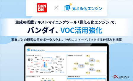 バンダイ、生成AI搭載テキストマイニングツール「見え