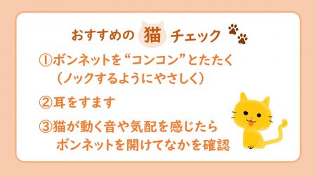 猫がクルマに入り込んでしまったトラブル１カ月で２８