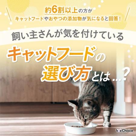 【約6割以上の方がキャットフードやおやつの添加物が