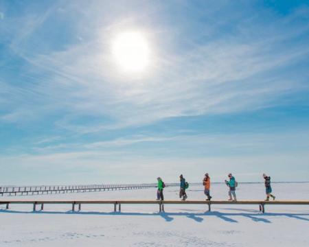 北海道観光機構のSNSで、『冬の野付半島で広がる絶景