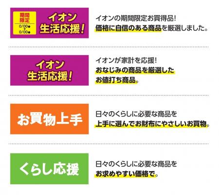 「イオン生活応援！」３月より、お値打ち商品を拡充