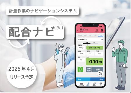 業界初のスマホ対応計量ナビゲーションシステム『配合