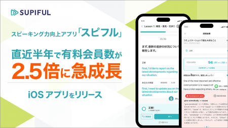 英語スピーキング力向上アプリ「スピフル」、iOSアプ
