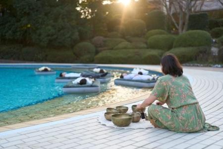 初登場のウェルネス体験「Floating Sound Bath」をは
