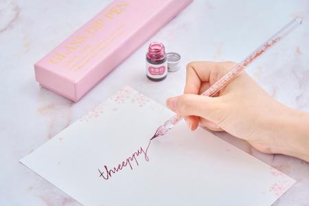 THREEPPY、ガラスペン・インクを４月初旬に新発売