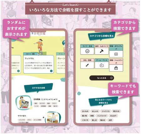静岡大学と共同開発した「人生を楽しむための余暇図鑑