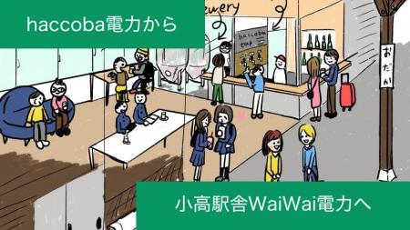 酒蔵 haccobaの営む「haccoba電力」が、地域の無人駅