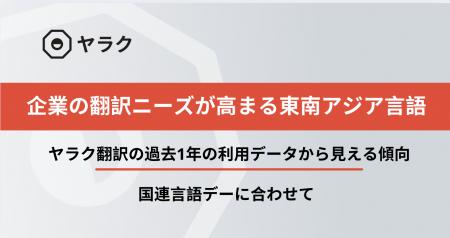 ヤラク翻訳の実利用データで見る東南アジア言語の高ま