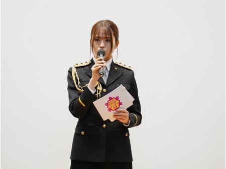 山崎怜奈特別防犯支援官 高輪地域安全セミナーに登壇