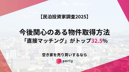 【民泊投資家調査2025】今後関心のある物件取得方法、