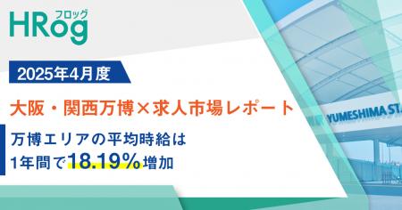 万博エリアの平均時給は1年間で18.19％増加【大阪・関