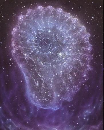 『山影広野 作品展～The Story of COSMOS～』岩絵具の