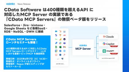 CData Software は400種類を超えるAPI に対応したMCP 