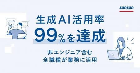 Sansan、社員の生成AI活用率99%を達成。非エンジニア