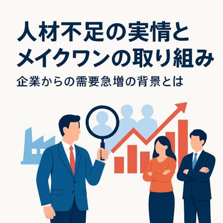 人材不足の実情とメイクワンの取り組み-企業からの需