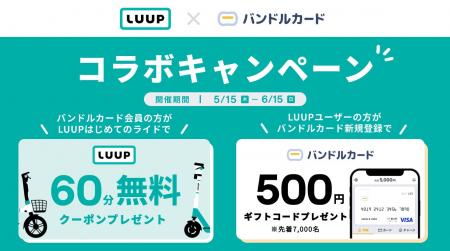 5月15日（木）12:00から6月15日（日）までLUUPとバン
