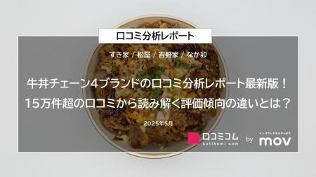 牛丼チェーン4ブランドの口コミ分析レポート最新版！1