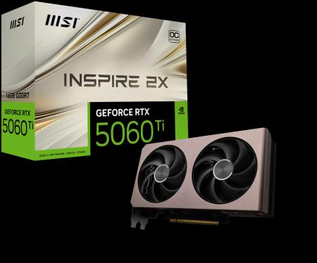 MSI、GeForce RTX(TM) 5060 Ti 16GBを搭載したグラフ