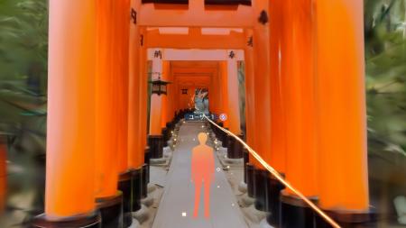 京都・伏見稲荷大社の境内を「3Dガウシアンスプラッテ