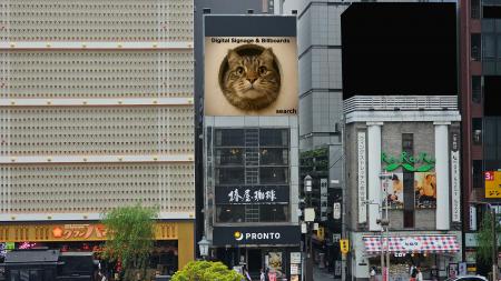 新橋のランドマーク大型屋外ビジョン「新橋SLビジョン