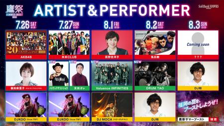 「鷹祭 SUMMER BOOST 2025」第3弾ゲスト発表！