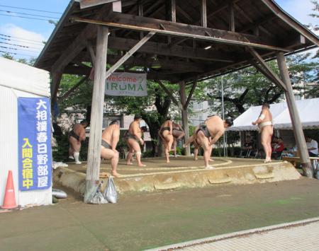 本物の迫力！幕内力士 栃大海関と春日野部屋力士たち