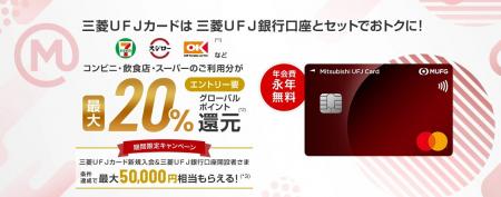 三菱UFJニコス、6月2日から、過去最高のポイント還元