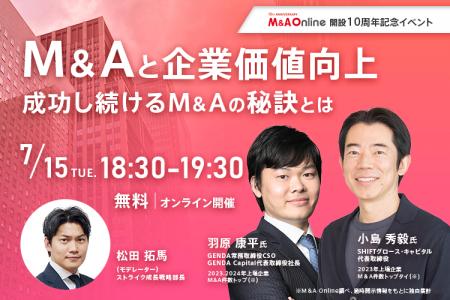 M＆A Online10周年記念 トークライブイベント 7月15日