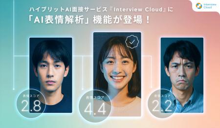 採用面接AIサービス『Interview Cloud』、“AI表情スコ