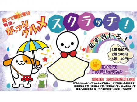E20　中央道のSA・PA　「削って晴れ気分！梅雨のがっ