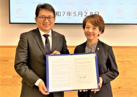 熊本県菊陽町と「健康づくり等に資する包括連携協定」