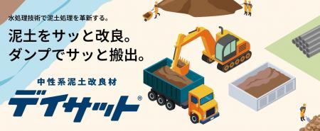 独自の技術で、わずか15分間で泥土を改良！改良後は即