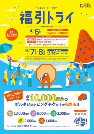 最大10,000円分のポルタショッピングチケットが当たる